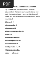 13 Carbon An Important Element