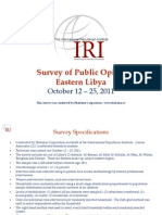 IRI - 2011 Dec 19 - Survey of Eastern Libya Public Opinion, October 12-25, 2011