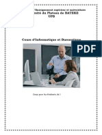 Informatique Et Bureautique Notions Fondamentales de Windows Word Et Excel