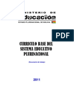 Curriculo Base Del Sistema Educativo Plurinacional