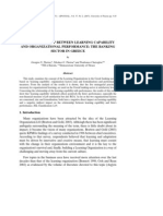 The Relationship Between Learning Capability and Organizational Performance: The Banking Sector in Greece