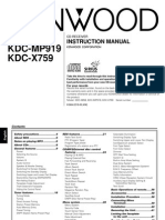 KDCX859 Kenwood User Manual