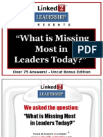 What Is Missing Most in Leaders Today - Linked 2 Leadership