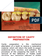 Principles of Cavity Preparation: Department of Pediatric & Preventive Dentistry