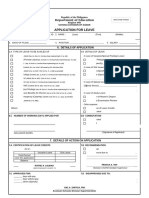 CS Form No. 6 Application For Leave