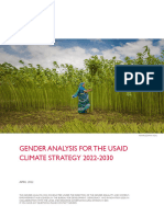 Gender Analysis For The USAID Climate Strategy