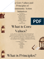 The Core Values and Principles of Community Action Initiatives