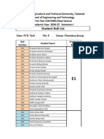 B.Tech Roll List 2024 25 Sem I E New