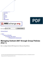 Managing Outlook 2007 Through Group Policies Part1