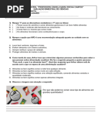 Avaliação de Ciências Turma 7º 3 - 2024 3 Bim