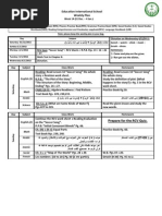 Education International School Weekly Plan: Prepare For The RCV Quiz