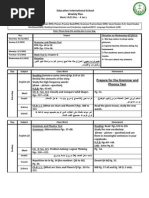 Education International School Weekly Plan: Prepare For The Grammar and Phonics Test