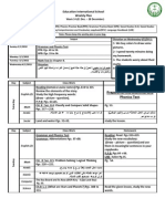 Education International School Weekly Plan: Prepare For The Grammar and Phonics Test