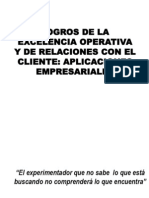 Logros de La ExcelenCIA Operativa y de Relaciones Con El Cliente Aplicaciones EmPreSariAles