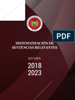 2023 - Sistematización de Sentencias Relevantes Gestiones 2018-2023