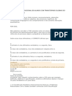 Atendimento Educacional de Alunos Com Transtornos Globais Do Desenvolvimento