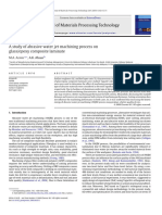 A Study of Abrasive Water Jet Machining Process On Glass Epoxy Composite Laminate