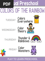 Virtual Preschool Colors of The Rainbow