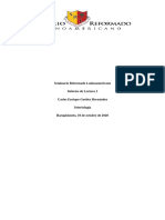 Informe de Lectura 2. Soteriología. 2020. Estudiante Carlos Guédez