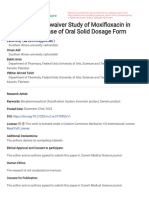 Comparative Biowaiver Study of Moxifloxacin in Imm