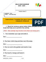 Grade 2 EVS Practice Sheet - 5 (12-07 - 24)