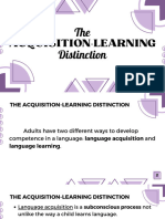 4.1 Acquisition-Learning-Distinction