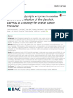 Expression of Glycolytic Enzymes in Ovarian Cancers and Evaluation of The Glycolytic Pathway As A Strategy For Ovarian Cancer Treatment