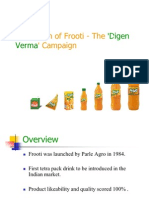 Re-Launch of Frooti - The 'Digen Verma'