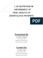 Nutrition in Etentulous Patients