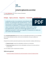 Acretismo Placentario (Placenta Accreta) - Ginecología y Obstetricia - Manual MSD Versión para Profesionales