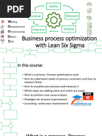 Business Process Optimization With Lean Six Sigma