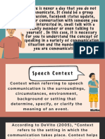 Speech Context and Its Types