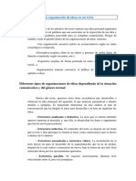 Tipos de Organización de Ideas en Un Texto