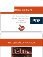 Historia de La Farmacia y Formulacion Magistral