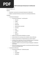 Planificação UFCD 0328 - Comunicação Interpessoal e Institucional