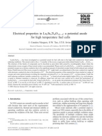 Electrical Properties in LaSrTiO A Potential Anode