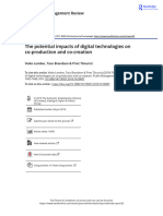 The Potential Impacts of Digital Technologies On Co-Production and Co-Creation