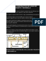 Proceso Constructivo de Losas de Vigueta y Bovedilla