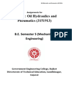 Oil Hydraulics and Pneumatics - Assignment