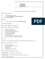 Investing Basics Worksheet