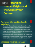 Understanding Human Origins and The Capacity For Culture