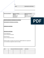 Formatos de Programa de Auditorias