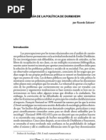 La Sociología de La Política de Durkheim - Ricardo Sidicaro