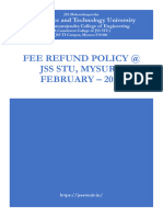 JSSSTU Fee Refund Policy