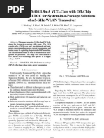 A 0.35Μm Cmos 1.9Ma Vco-Core With Off-Chip Inductance On Ltcc For System-In-A-Package Solutions Of A 5-Ghz-Wlan Transceiver