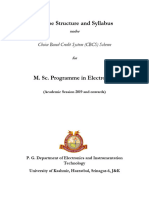 MSC Electronics CBCS Syllabus 2019