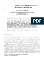 Optimization For Mix Design of High-Performance Concrete Using Orthogonal Test