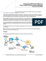 Configuring SIP Route Patterns in CUCM - Posted - 1!14!09