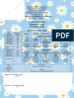 Grade 3 CLASS PROGRAM SY 2024-2025