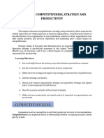 Chapter 2. Competitiveness Strategy and Productivity